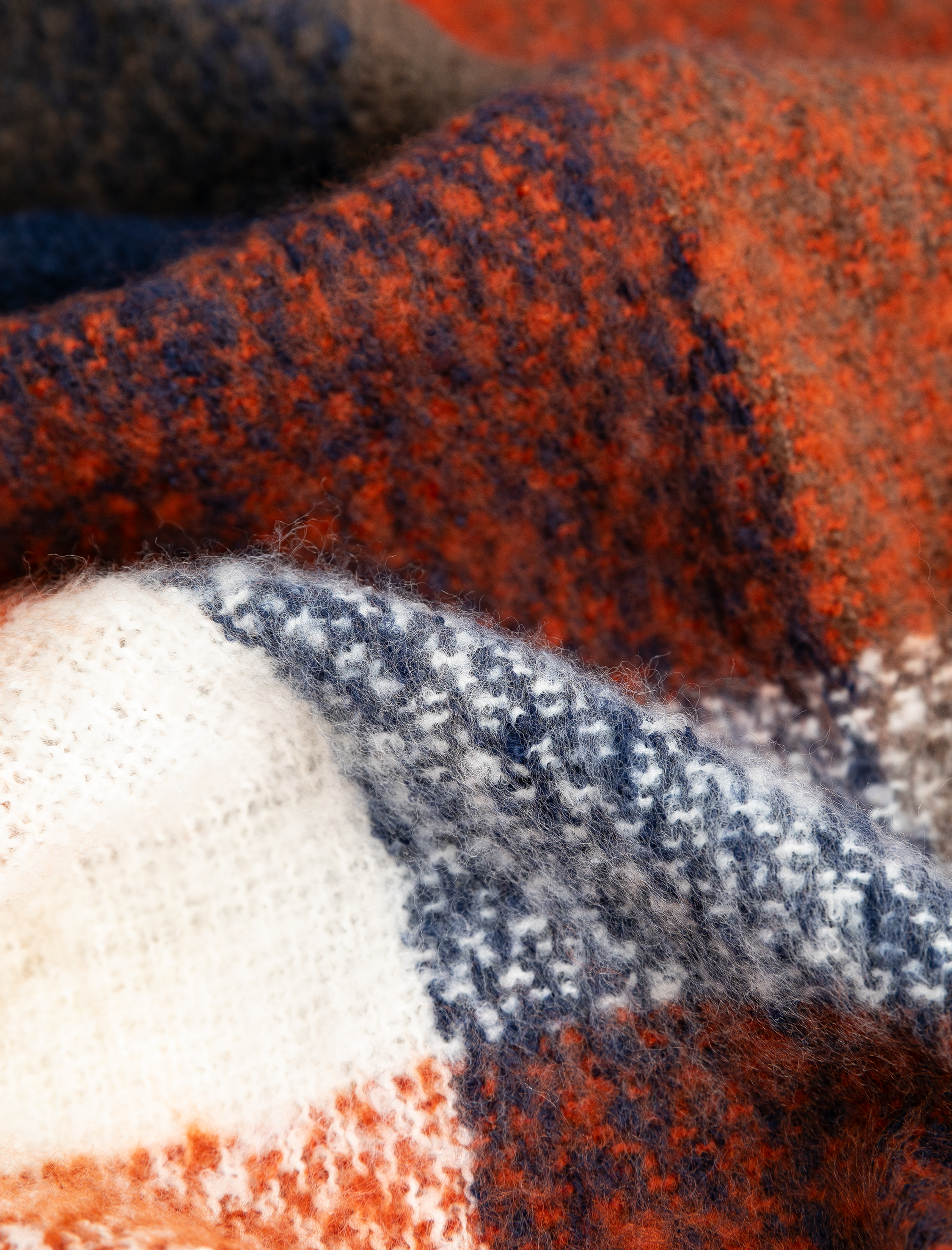  Kadın Yumuşak Dokulu Püsküllü Ekoseli Uzun Atkı