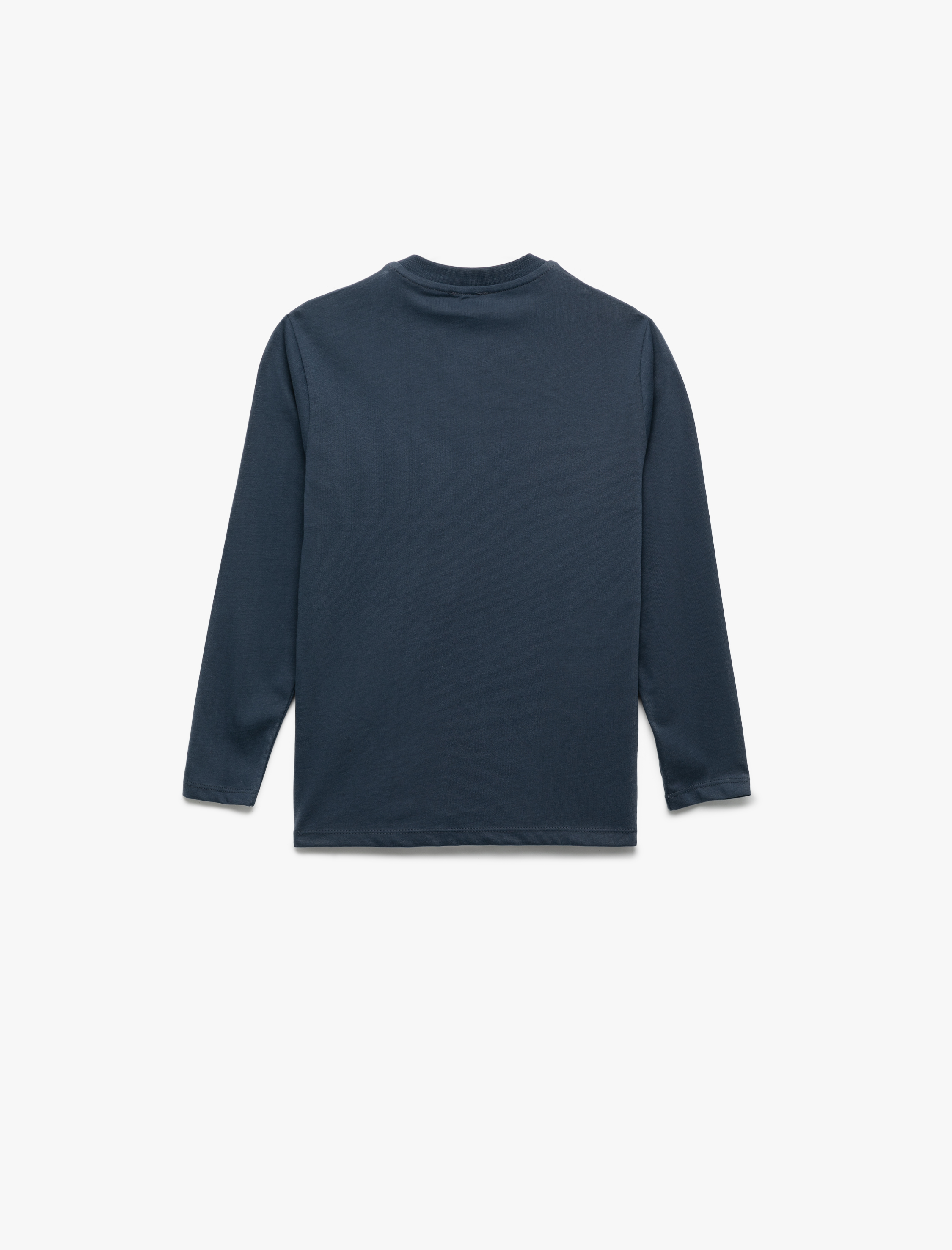  Erkek Çocuk Pamuklu Yuvarlak Yaka Uzun Kollu Çizgili Sweatshirt