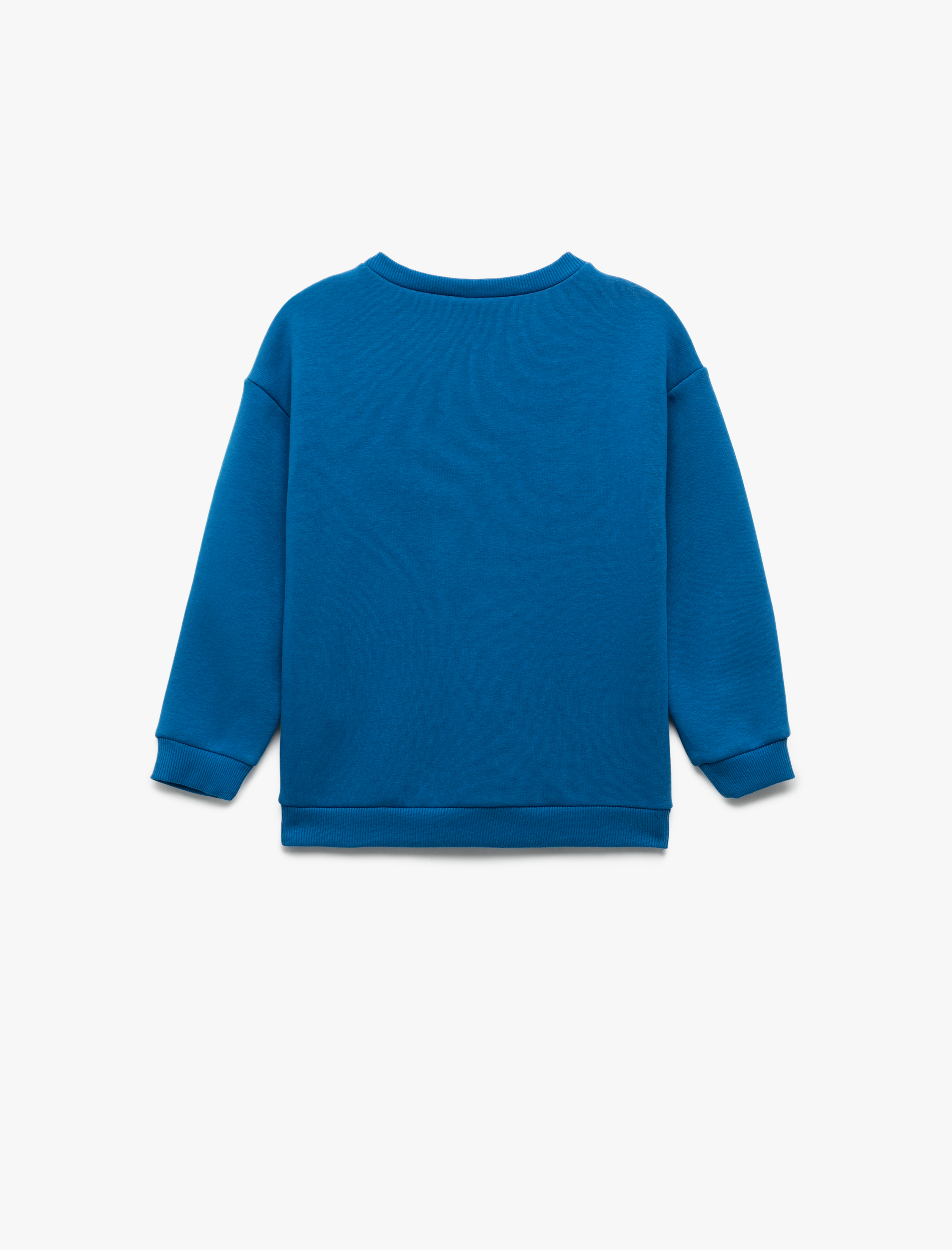  Erkek Bebek Bisiklet Yaka Uzun Kollu Pamuklu Yılbaşı Baskılı Sweatshirt