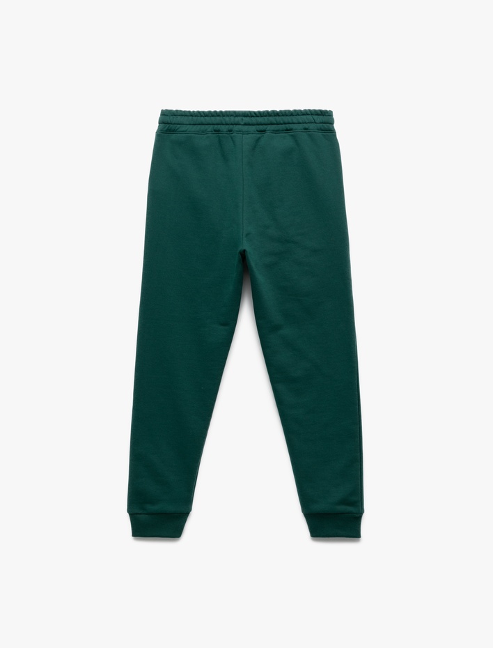 Erkek Çocuk Pamuklu Beli Bağcıklı Şardonlu Jogger Eşofman Altı