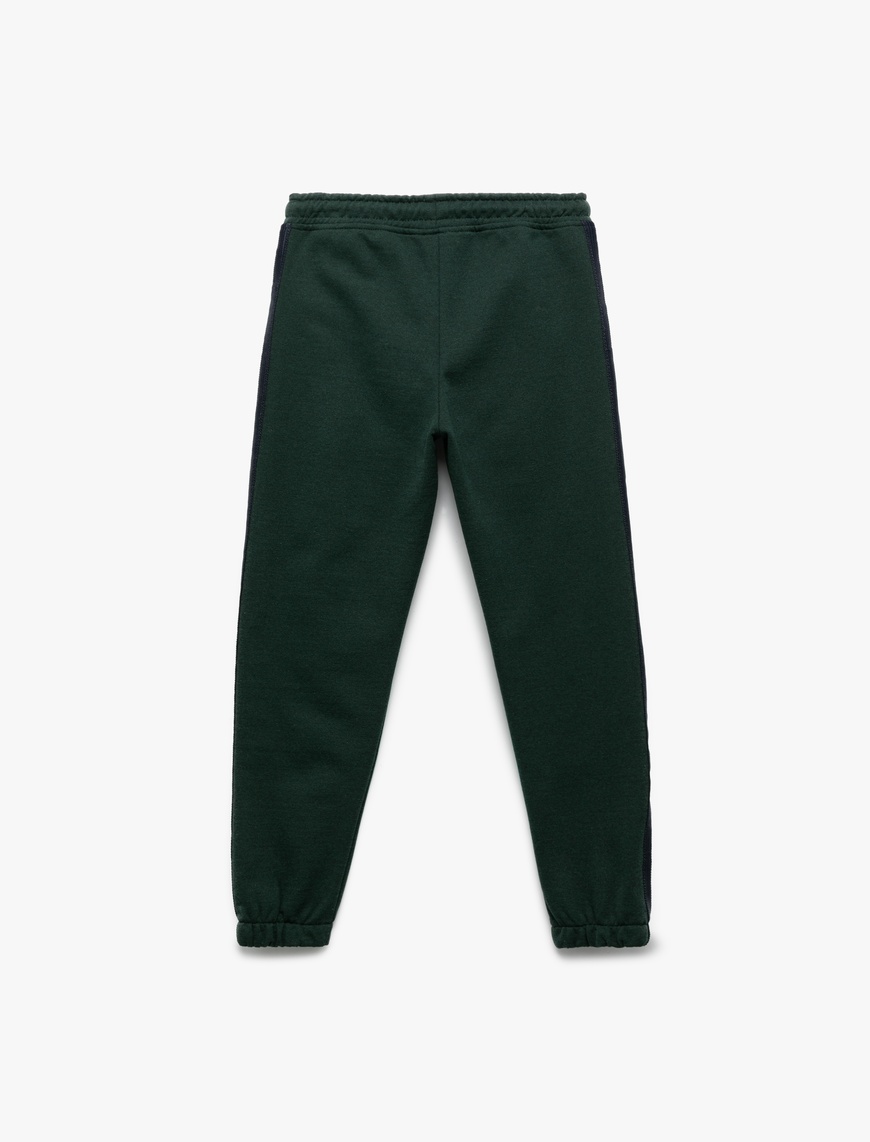  Erkek Çocuk Pamuklu Beli Bağcıklı Şardonlu Jogger Eşofman Altı