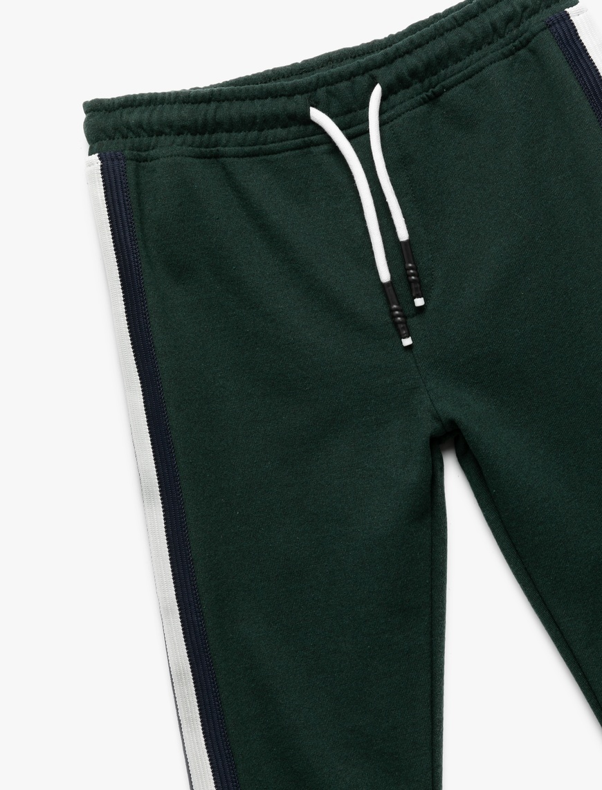  Erkek Çocuk Pamuklu Beli Bağcıklı Şardonlu Jogger Eşofman Altı