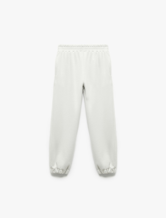 Erkek Çocuk Pamuklu Beli Lastikli Basic Jogger Eşofman Altı
