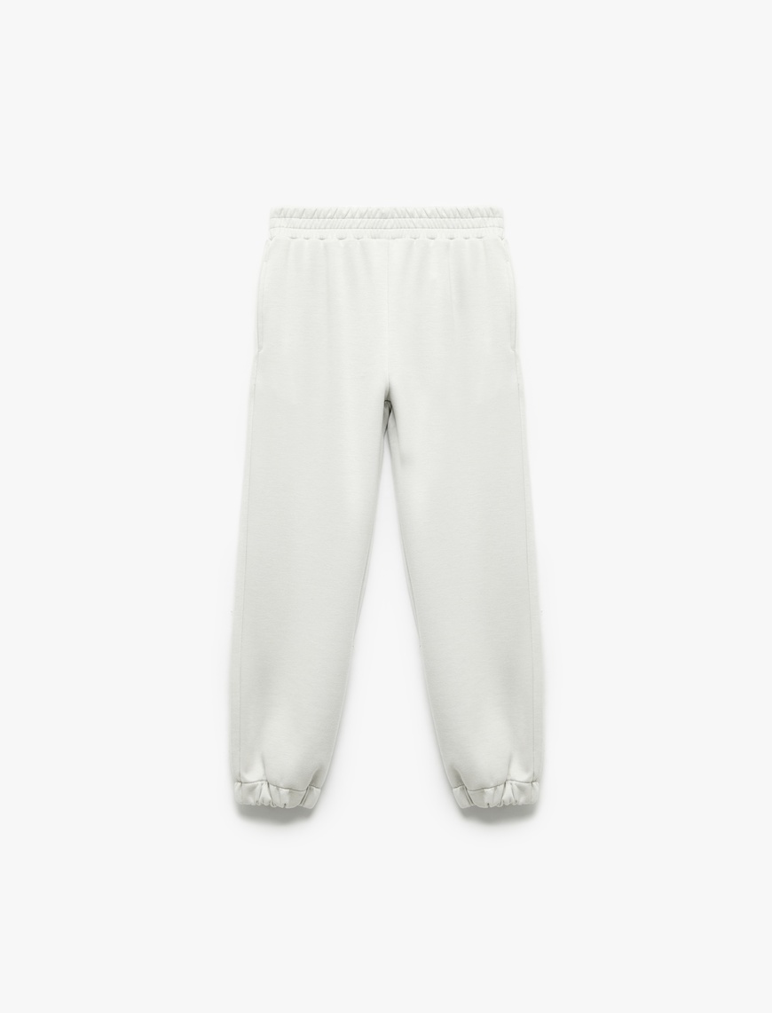  Erkek Çocuk Pamuklu Beli Lastikli Basic Jogger Eşofman Altı
