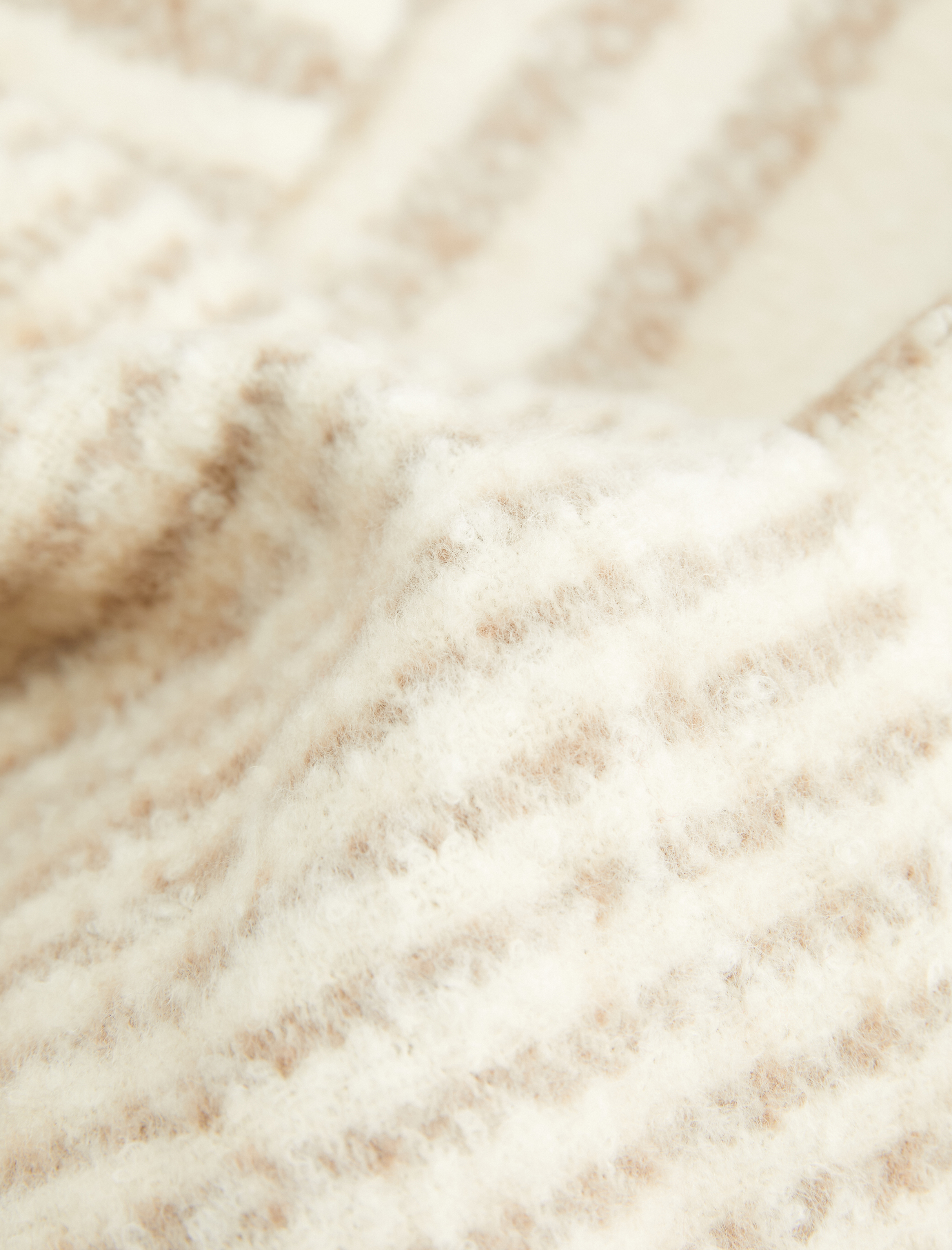  Kadın Çizgili Yumuşak Dokulu Püsküllü Uzun Atkı