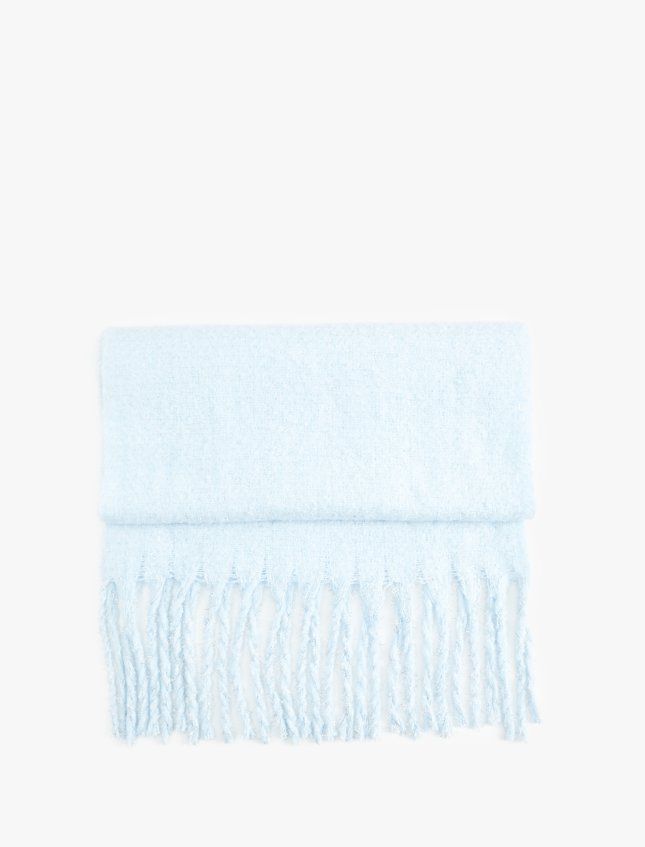  Kadın Sim Detaylı Püsküllü Uzun Atkı