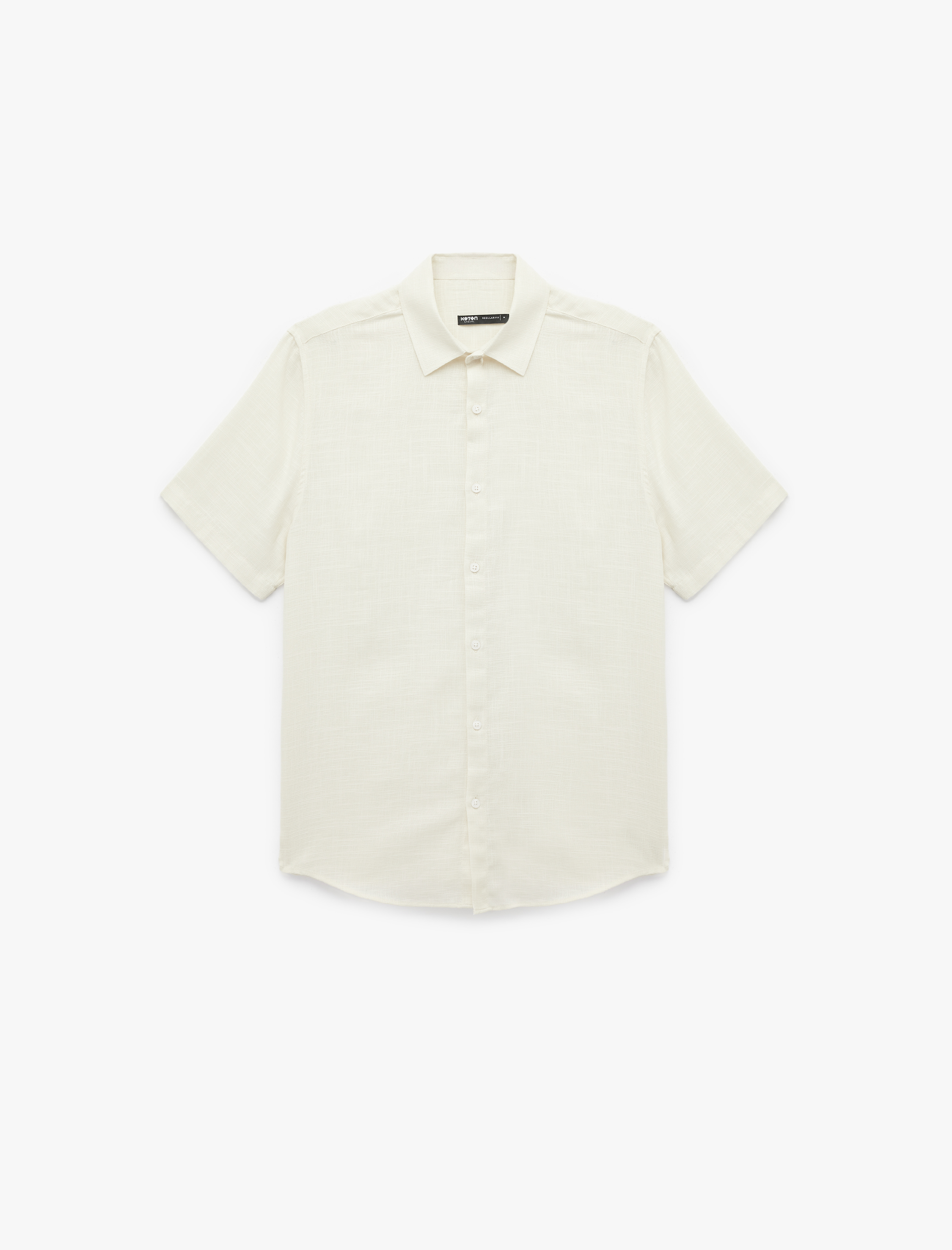 Pamuklu Düğmeli Regular Fit Kısa Kollu Gömlek