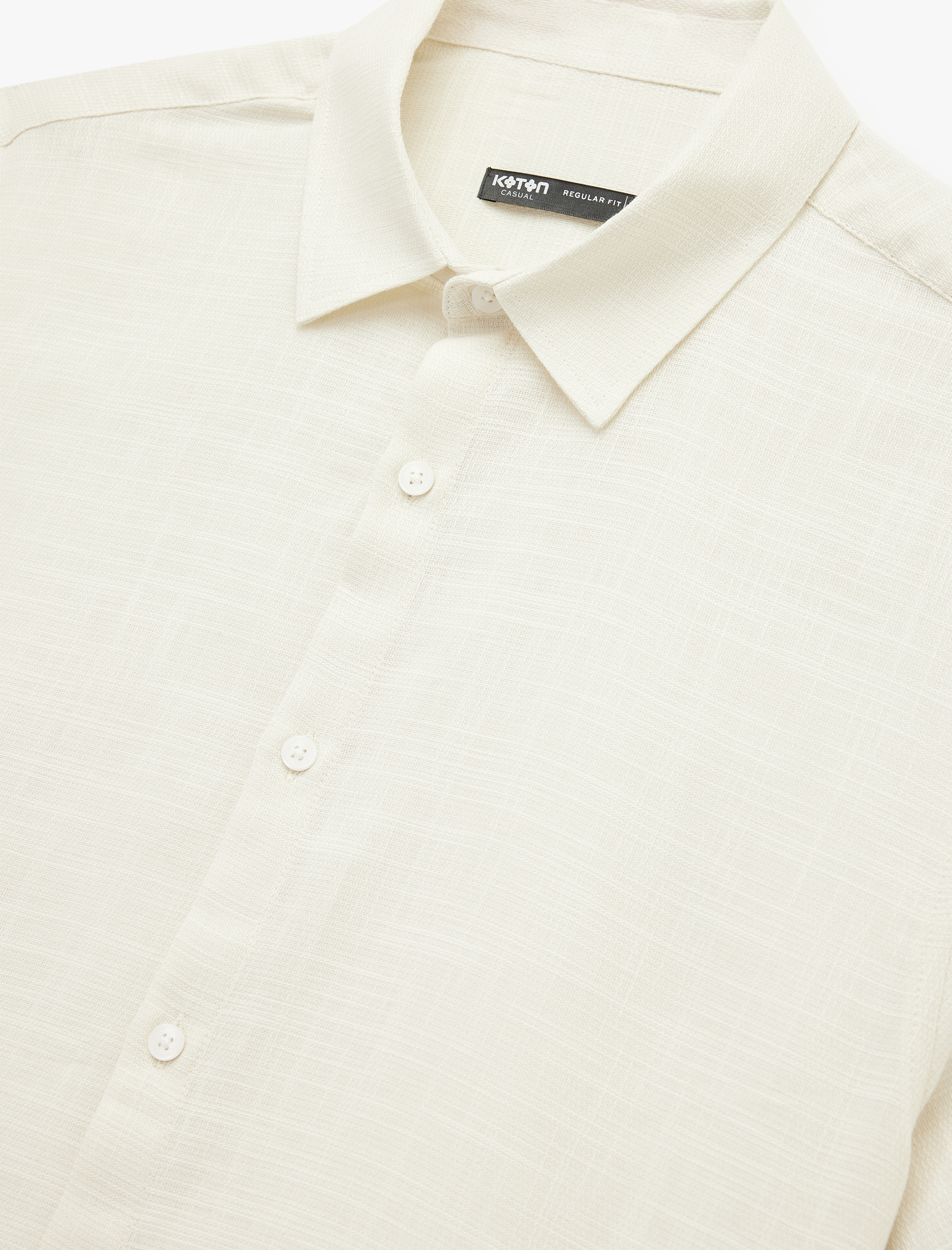 Pamuklu Düğmeli Regular Fit Kısa Kollu Gömlek