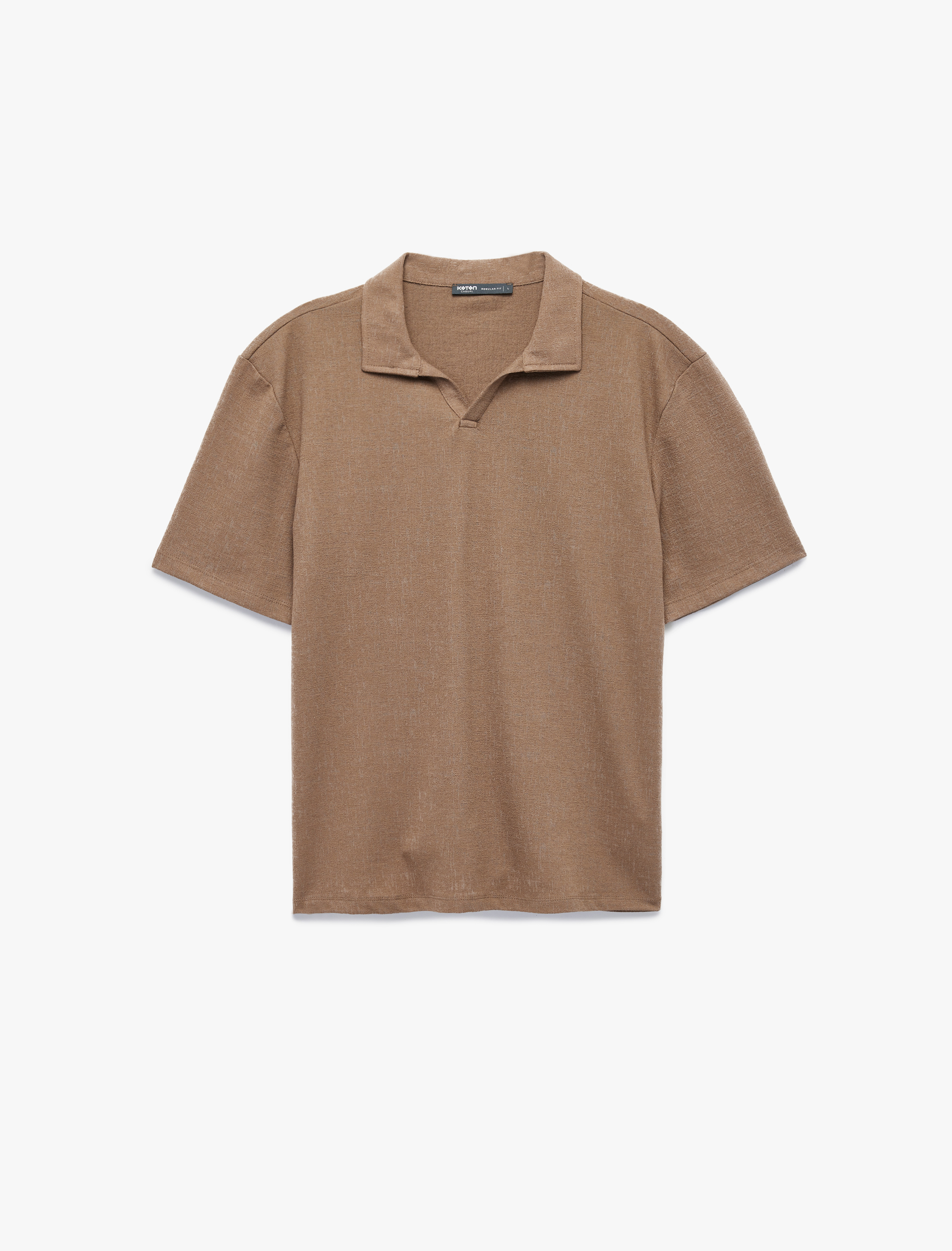   Pamuklu Regular Fit V Polo Yaka Kısa Kollu Tişört