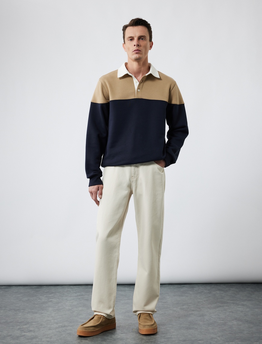   Pamuklu Normal Bel Cep Detaylı Vintage Straight Jean Pantolon