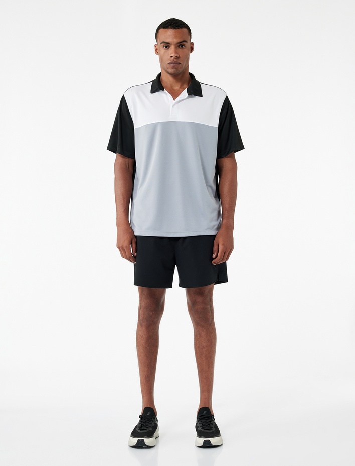  Fermuarlı Cep Detaylı Beli Lastikli Oversize Paraşüt Kumaş Spor Şort