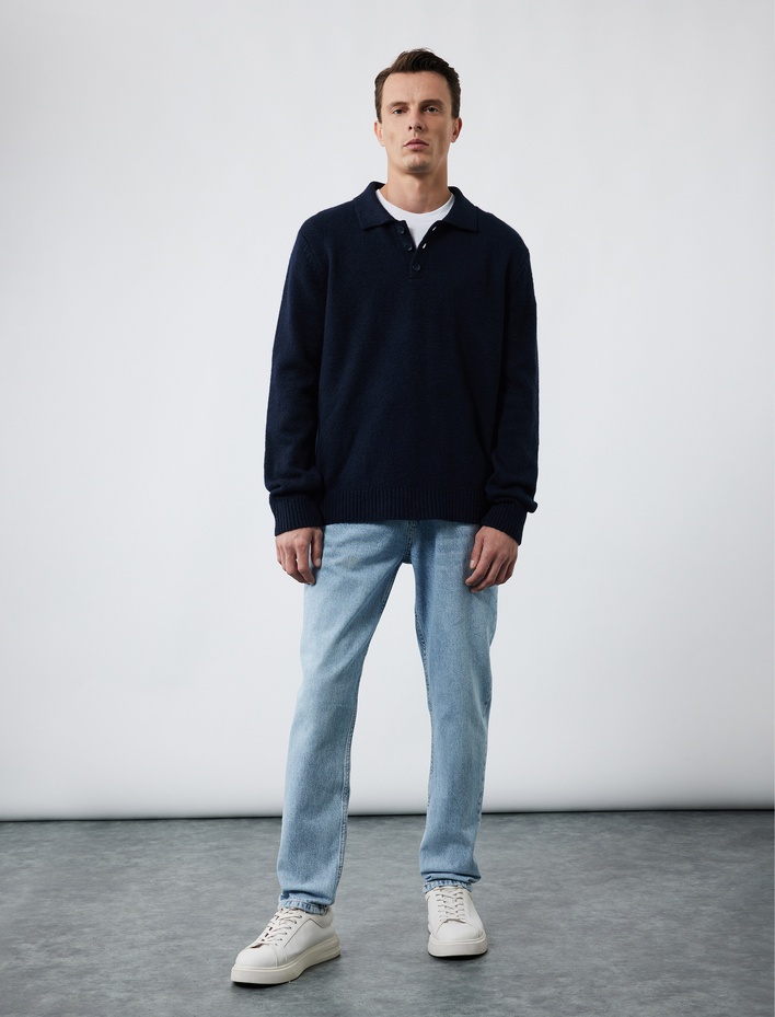  Normal Bel Pamuklu Tapered Fit Jean Pantolon - Joe Jean