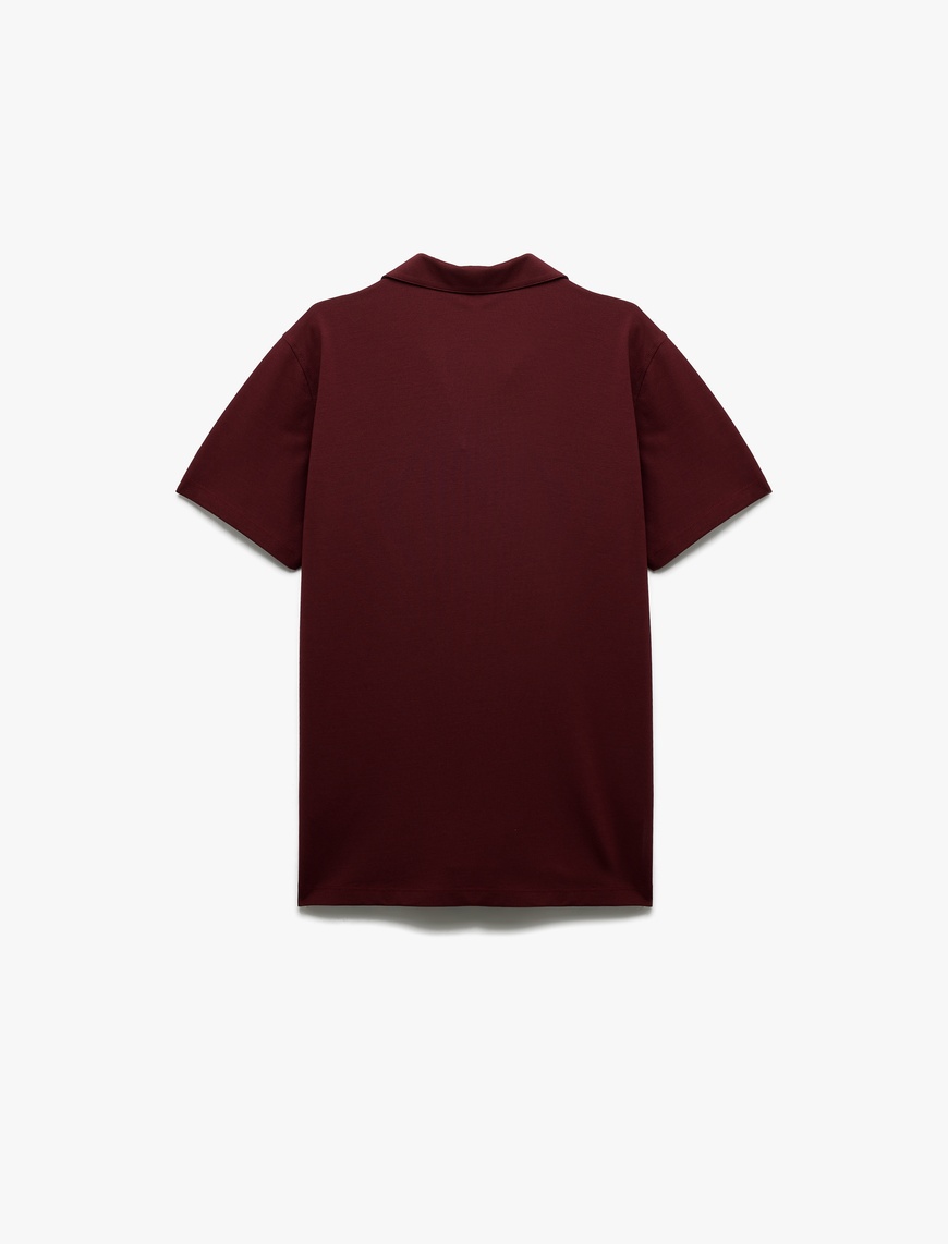   Regular Fit Kısa Kollu Pike Kumaş Pamuklu Polo Yaka Tişört