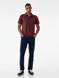 Regular Fit Kısa Kollu Pike Kumaş Pamuklu Polo Yaka Tişört