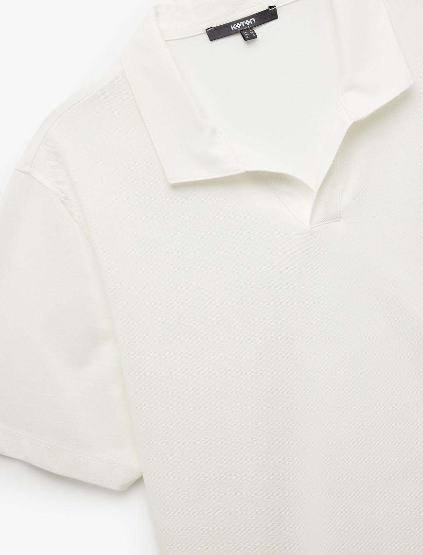   Regular Fit Kısa Kollu Pike Kumaş Pamuklu Polo Yaka Tişört