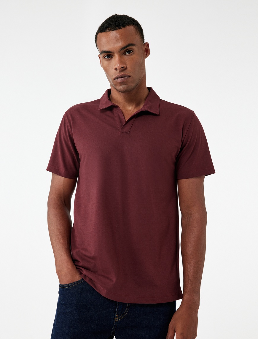   Regular Fit Kısa Kollu Pike Kumaş Pamuklu Polo Yaka Tişört
