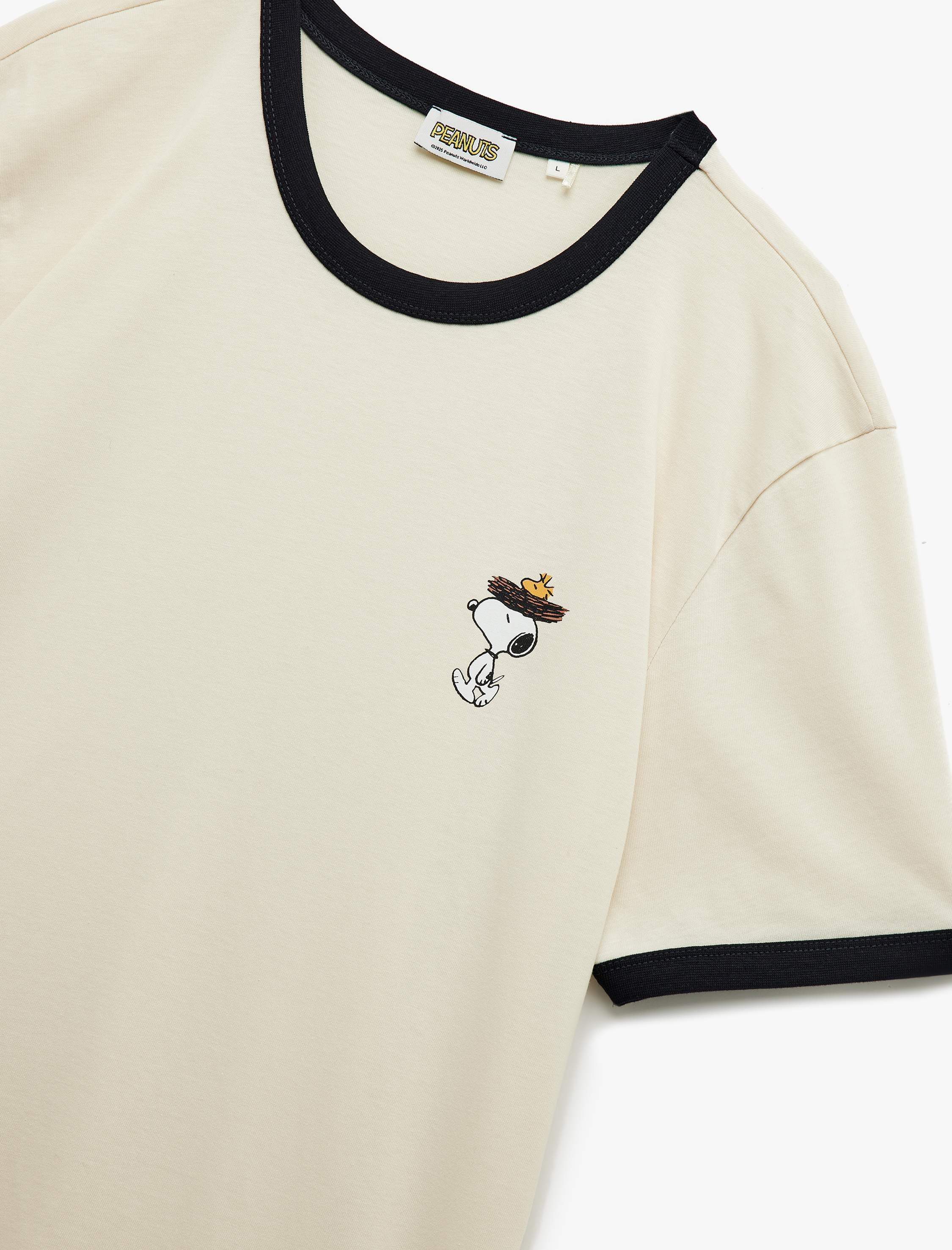   Regular Fit Kısa Kollu Bisiklet Yaka Pamuklu Lisanslı Snoopy Tişört