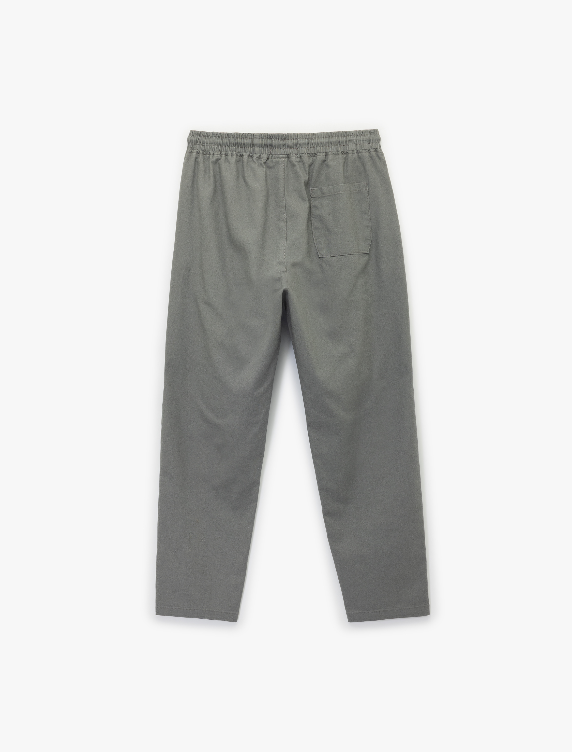   Keten Pamuk Karışımlı Beli Bağcıklı Chino Pantolon