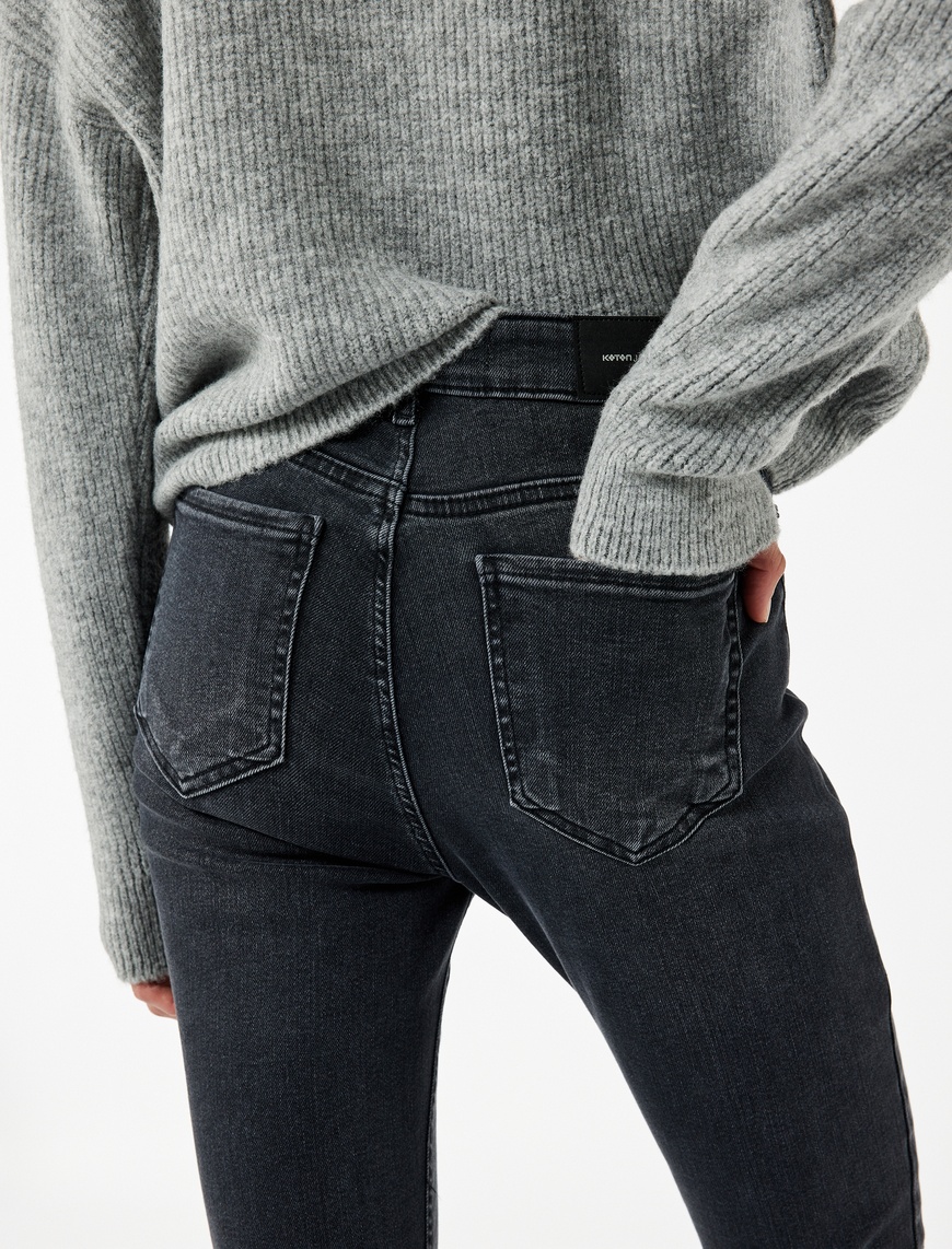   Yüksek Bel Dar Kesim Jean Pantolon - Skinny Push Up Fit Jean
