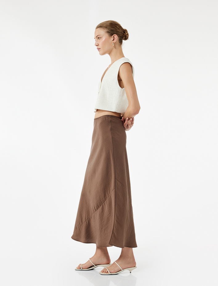  Modal Kumaş Uzun Kloş Etek