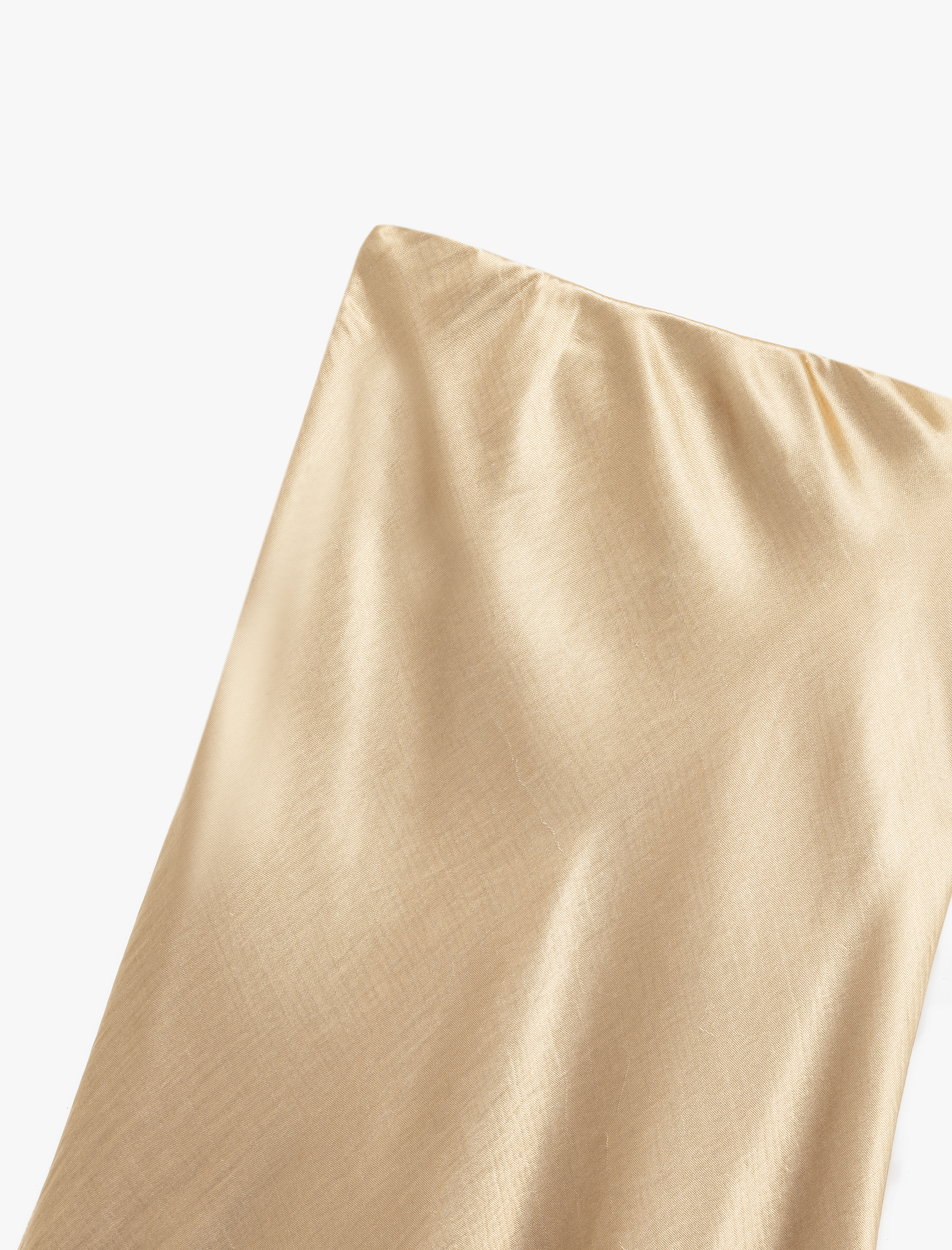   Rahat Kalıp Midi Kloş Saten Etek