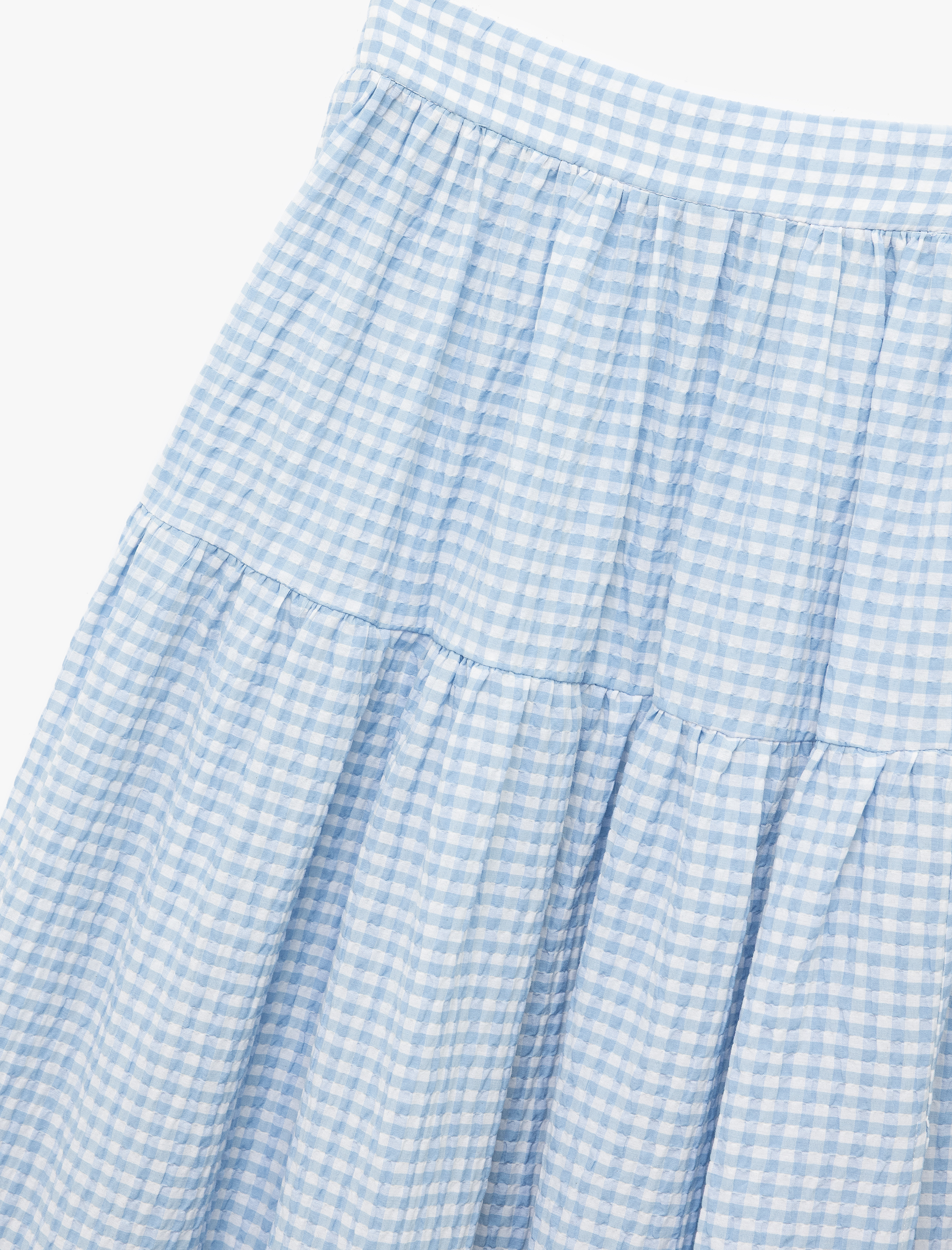   Rahat Kalıp Katlı Pötikareli Midi Kloş Etek