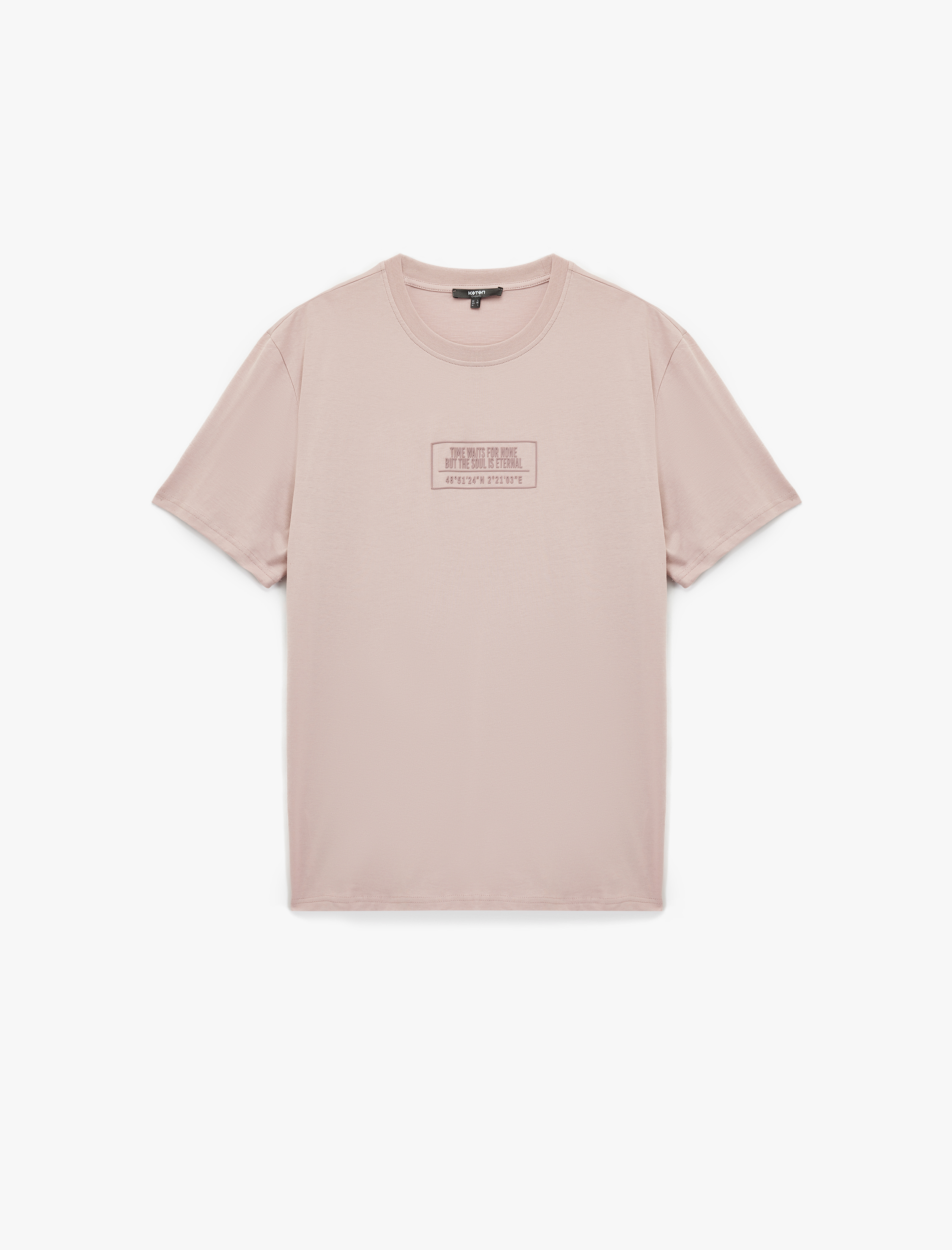   Regular Fit Pamuklu Bisiklet Yaka Kısa Kollu Baskılı Tişört