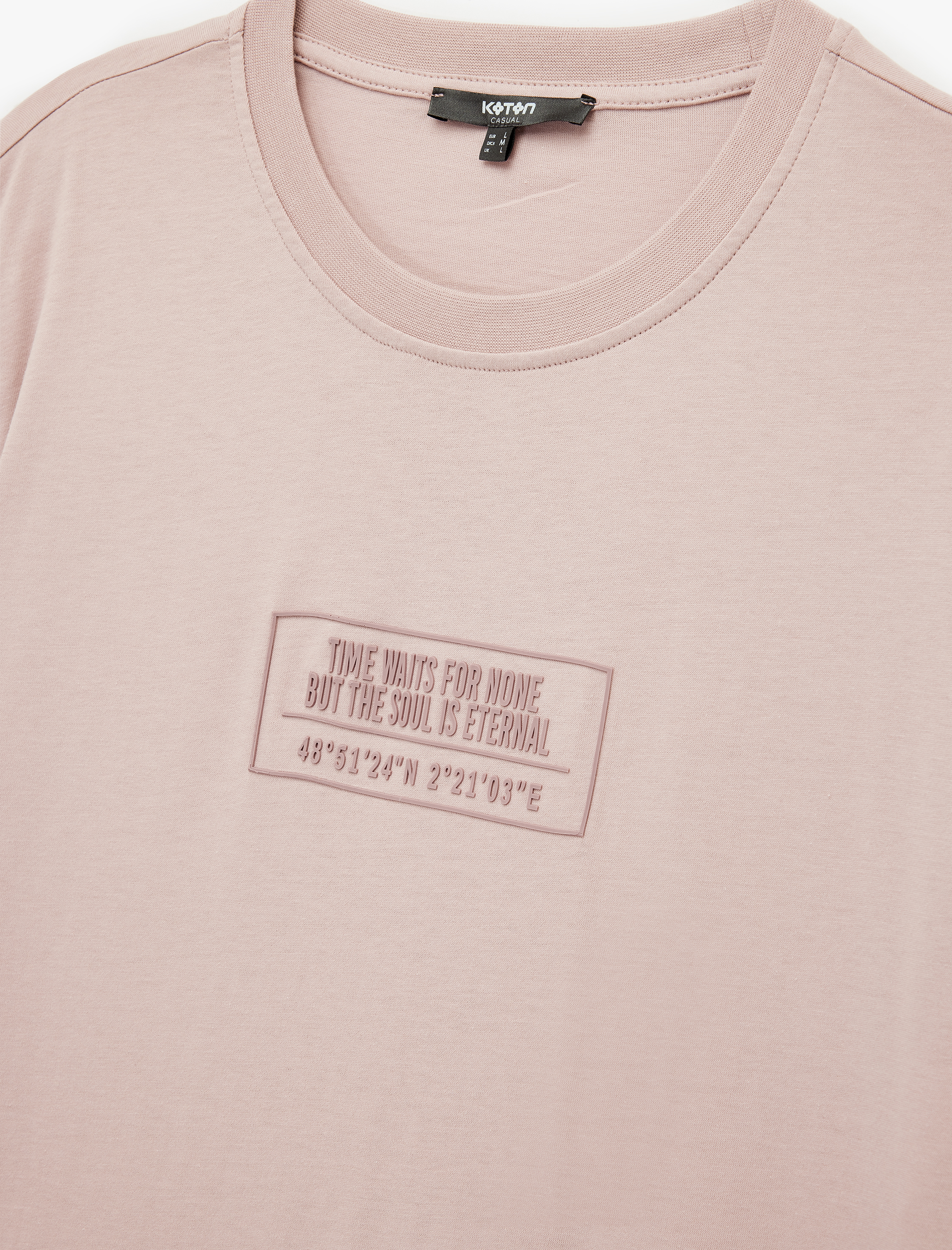   Regular Fit Pamuklu Bisiklet Yaka Kısa Kollu Baskılı Tişört