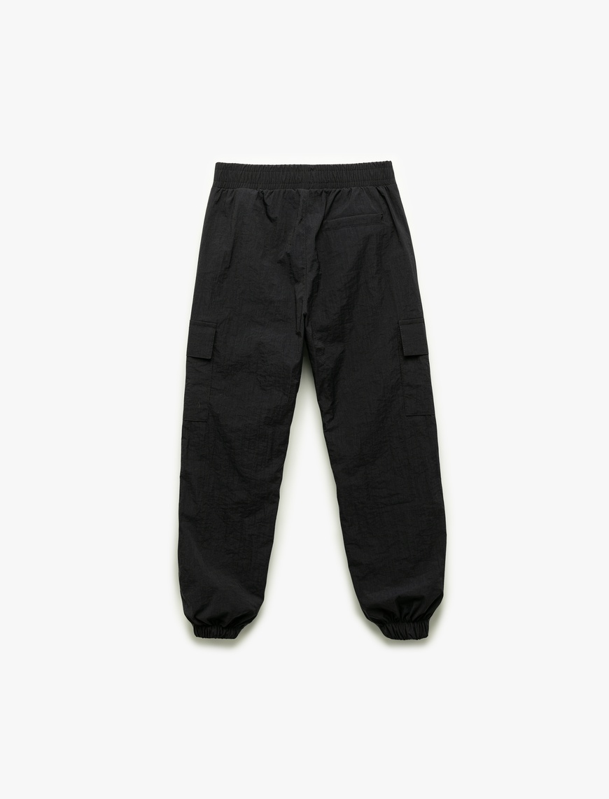  Erkek Çocuk Beli Lastikli Kargo Cepli Jogger Pantolon
