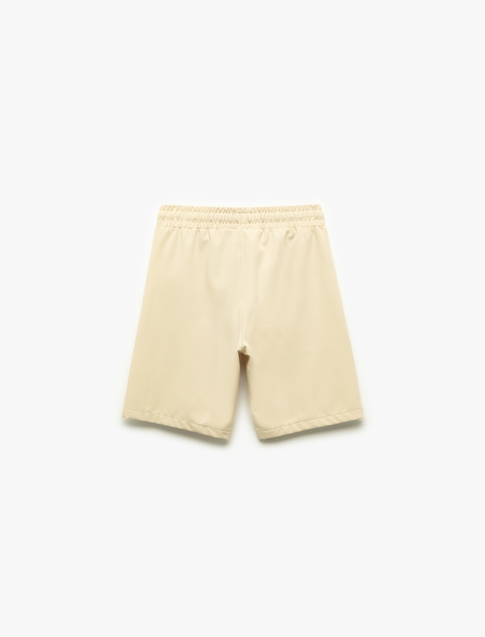 Erkek Çocuk Cep Detaylı Bermuda Beli Bağcıklı Şort