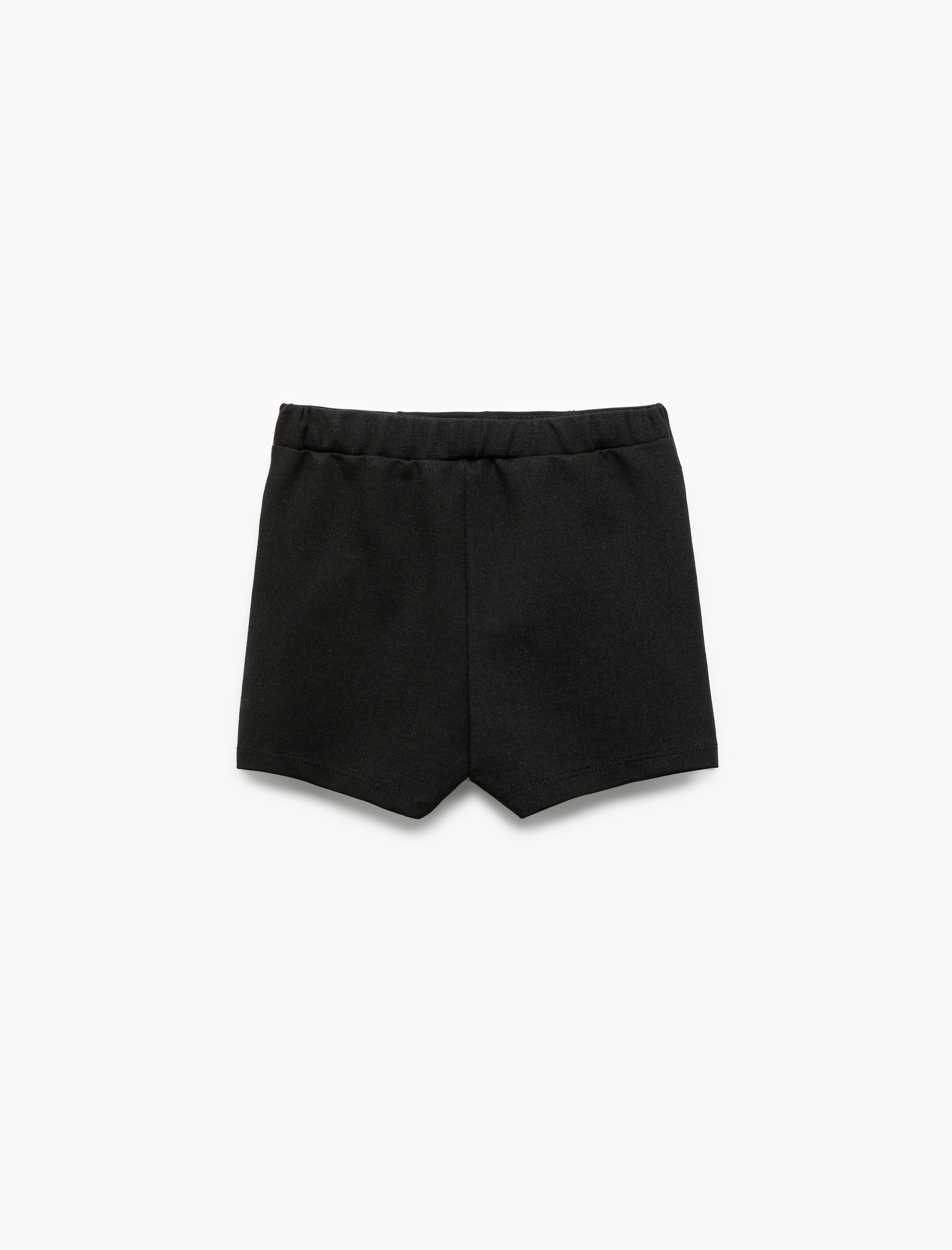  Kız Bebek Viskon Karışımlı Kemerli Yırtmaç Detaylı Şort Etek