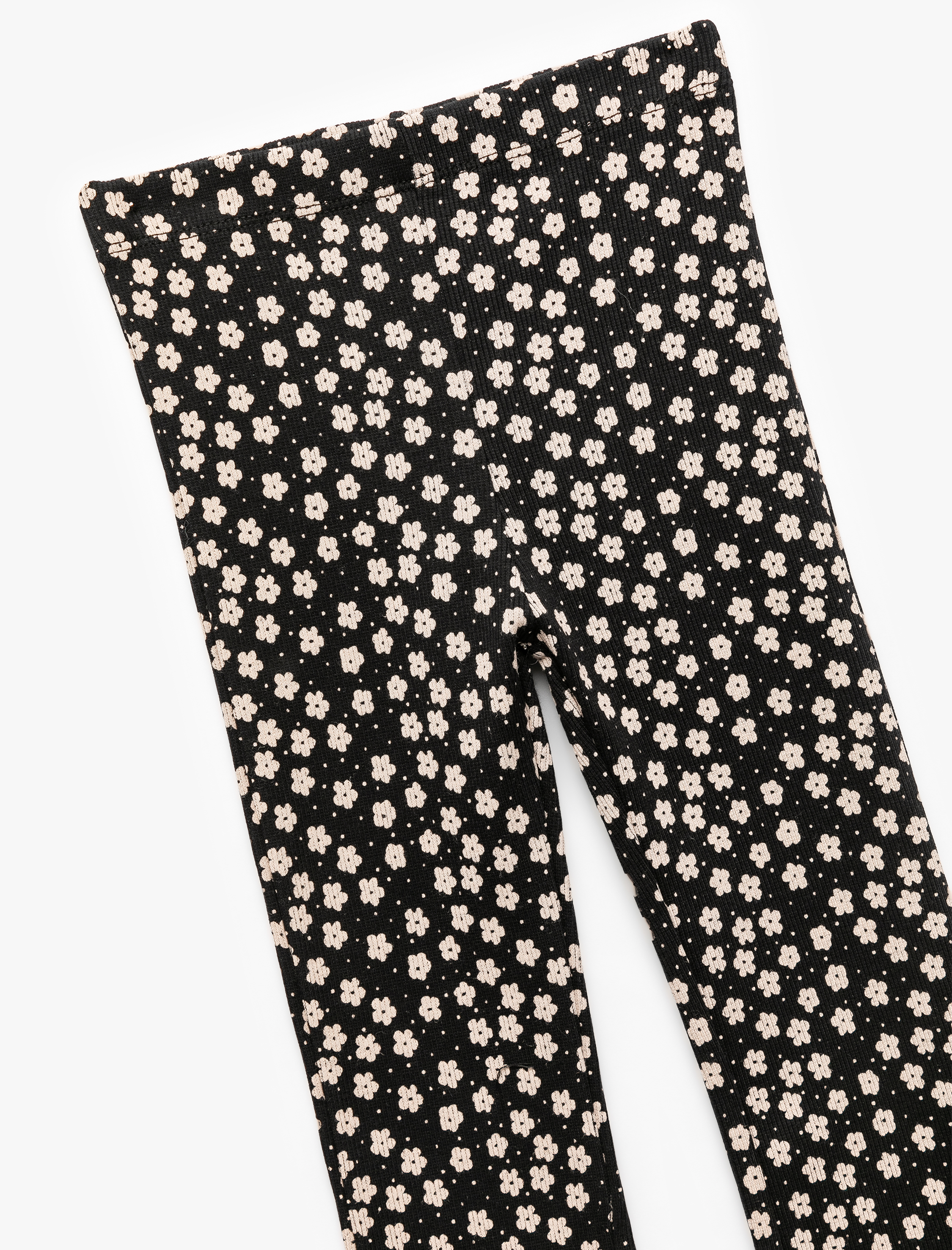  Kız Bebek İspanyol Paça Cep Detaylı Çiçekli Pamuklu Tayt