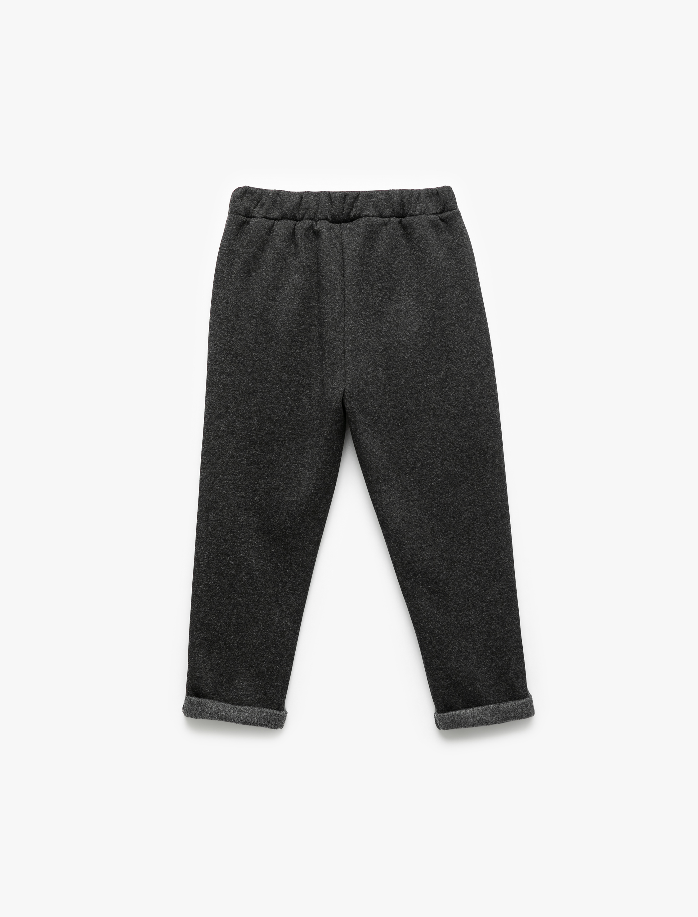  Erkek Bebek Şardonlu Duble Paça Düğmeli Bağcıklı Eşofman Altı