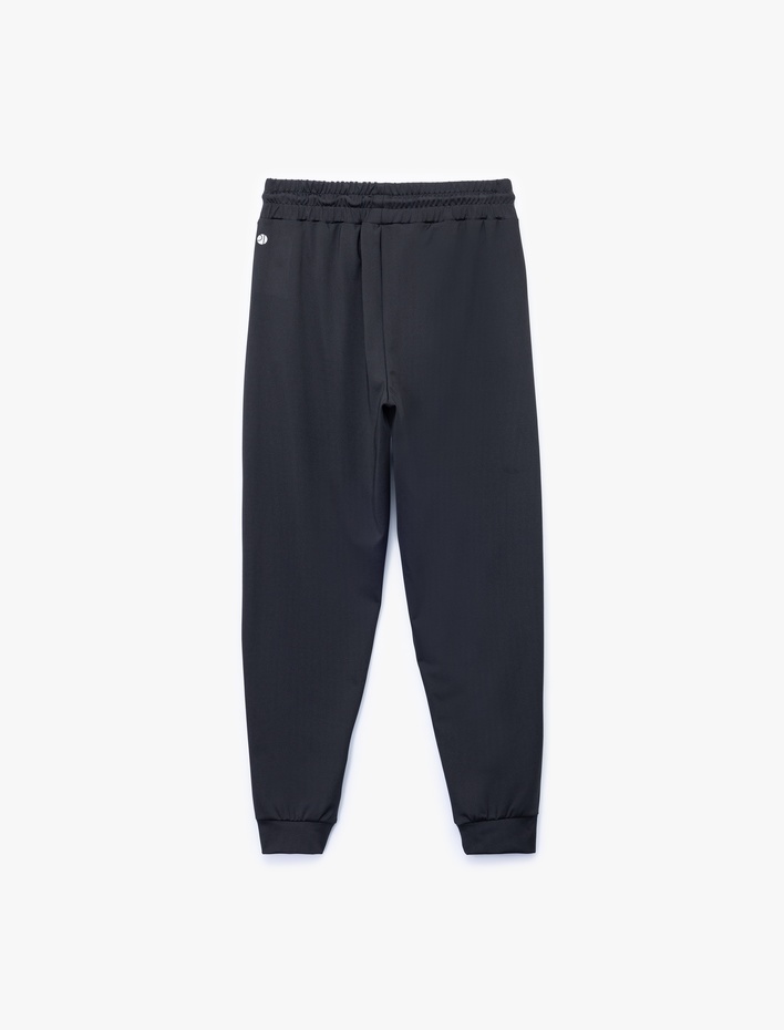  Yüksek Bel Bağcıklı Spor Jogger Eşofman Altı