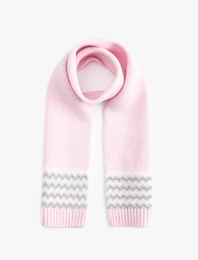 Simli Uzun Desenli Atkı