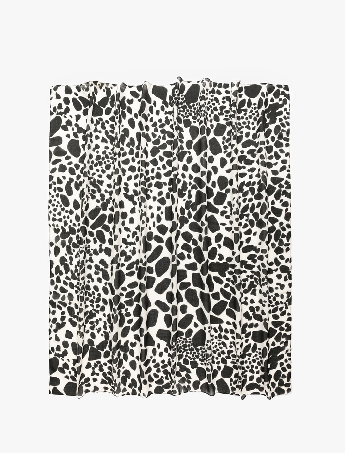 Kadın Kare Leopar Şal