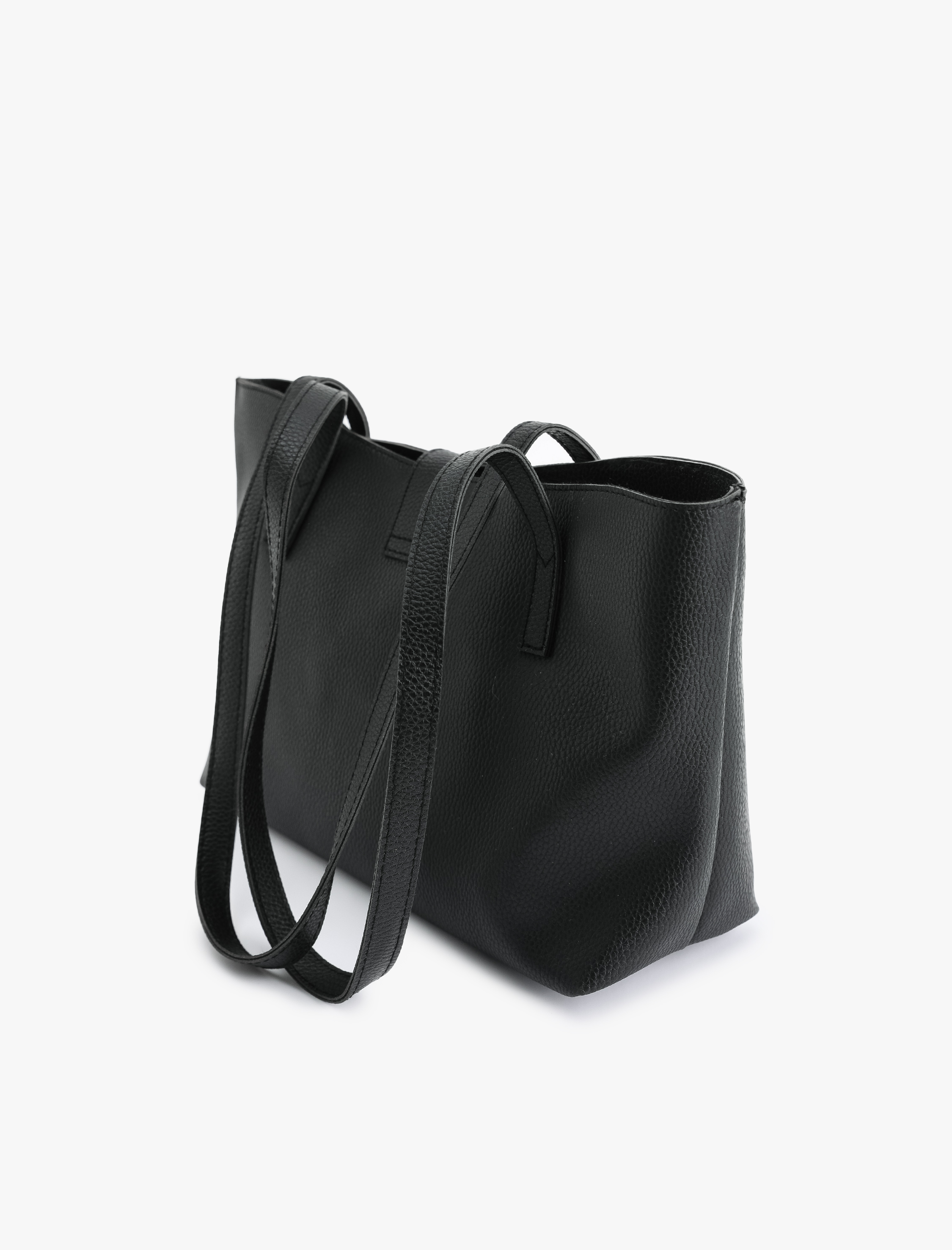  Kadın Metal Aksesuarlı Saplı Suni Deri Tote Çanta