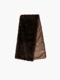 Suni Kürklü Yumuşak Dokulu Kısa Atkı