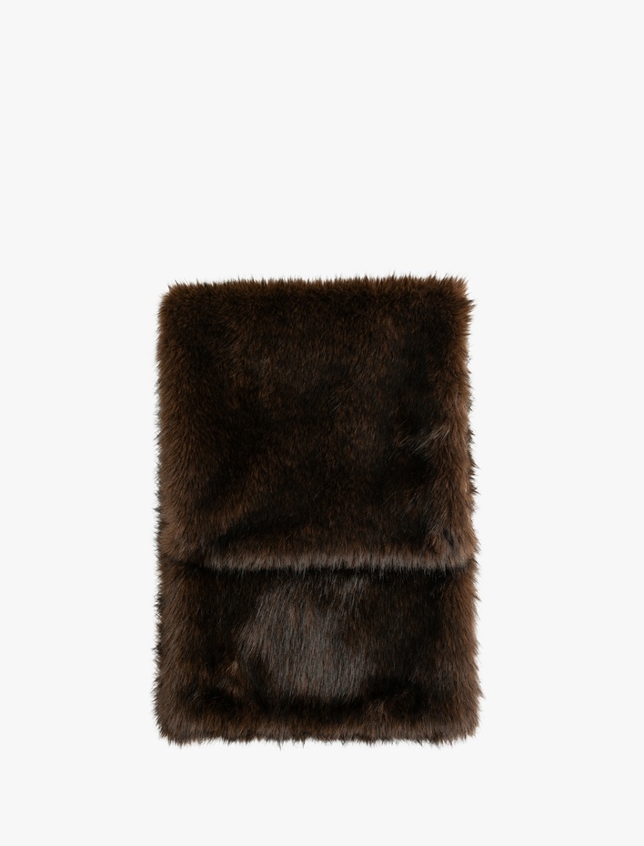 Kadın Suni Kürklü Yumuşak Dokulu Kısa Atkı