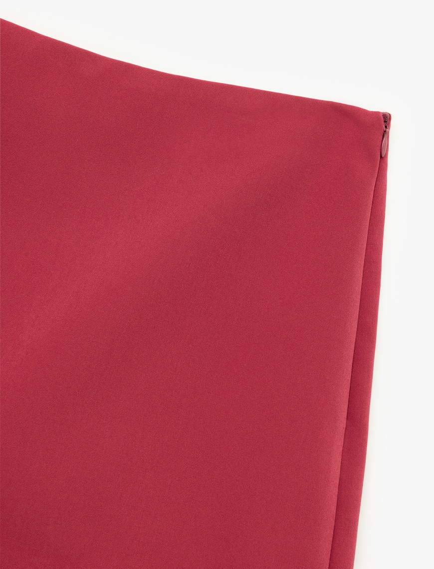   Slim Fit Cep Detaylı Mini Şort Etek