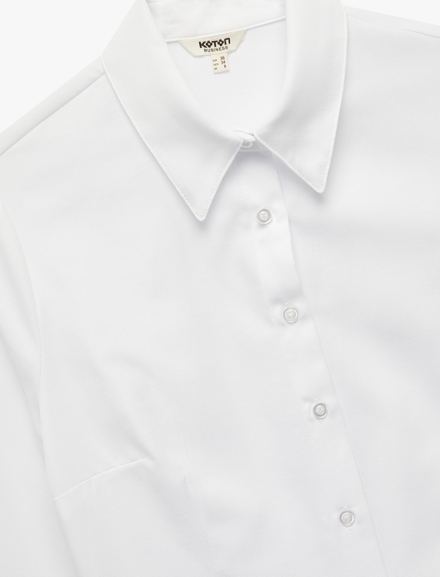   Slim Fit Uzun Kollu Klasik Yaka Poplin Gömlek