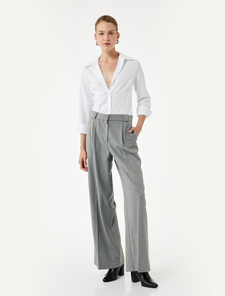   Slim Fit Uzun Kollu Klasik Yaka Poplin Gömlek