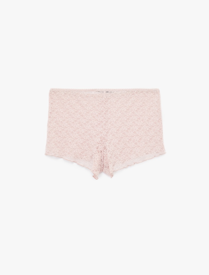  Dantelli Mini Şort Pijama Altı