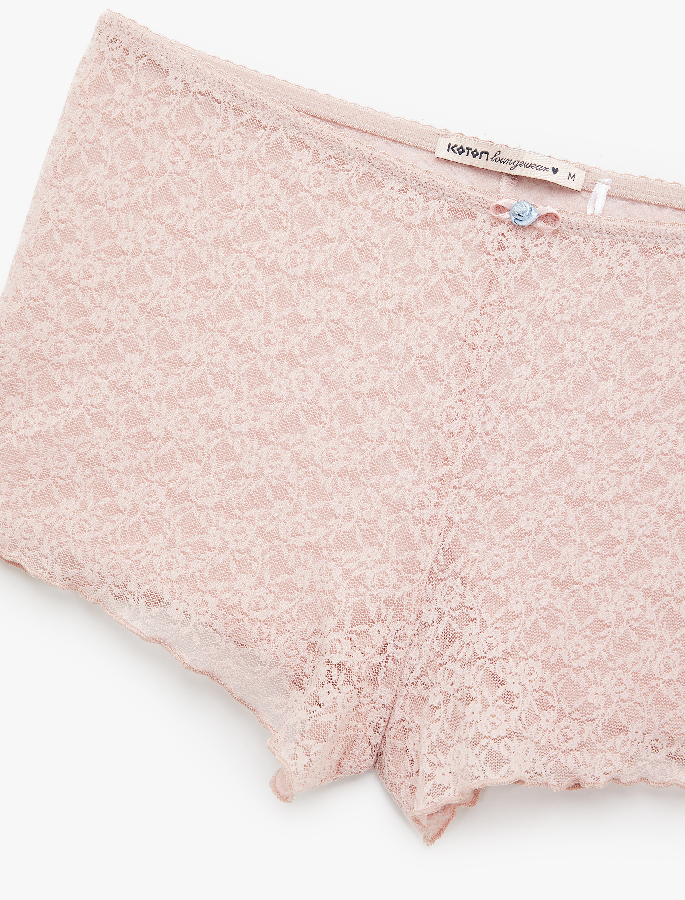 Dantelli Mini Şort Pijama Altı