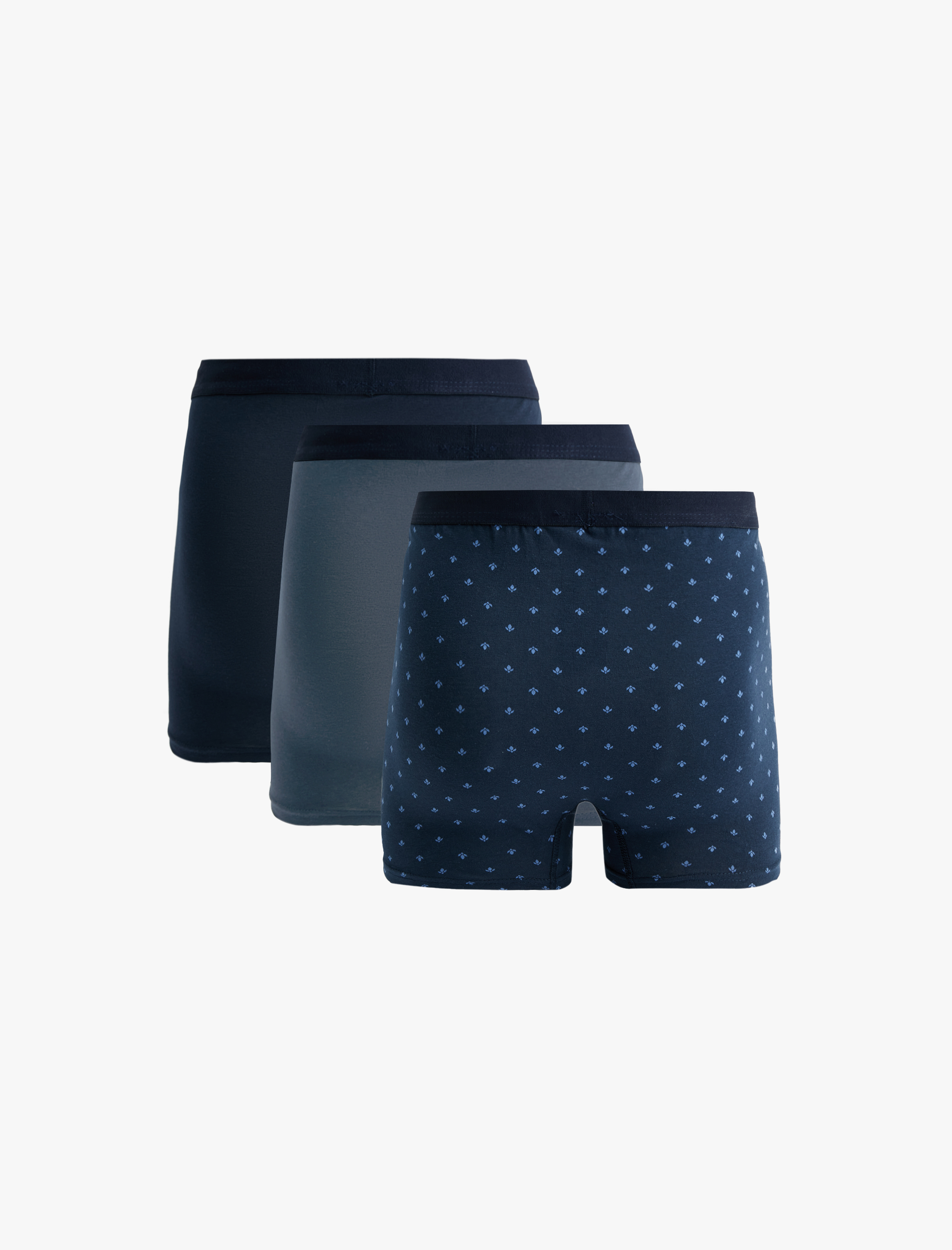   Pamuklu Desenli 3'lü Boxer Seti