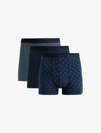Pamuklu Desenli 3'lü Boxer Seti