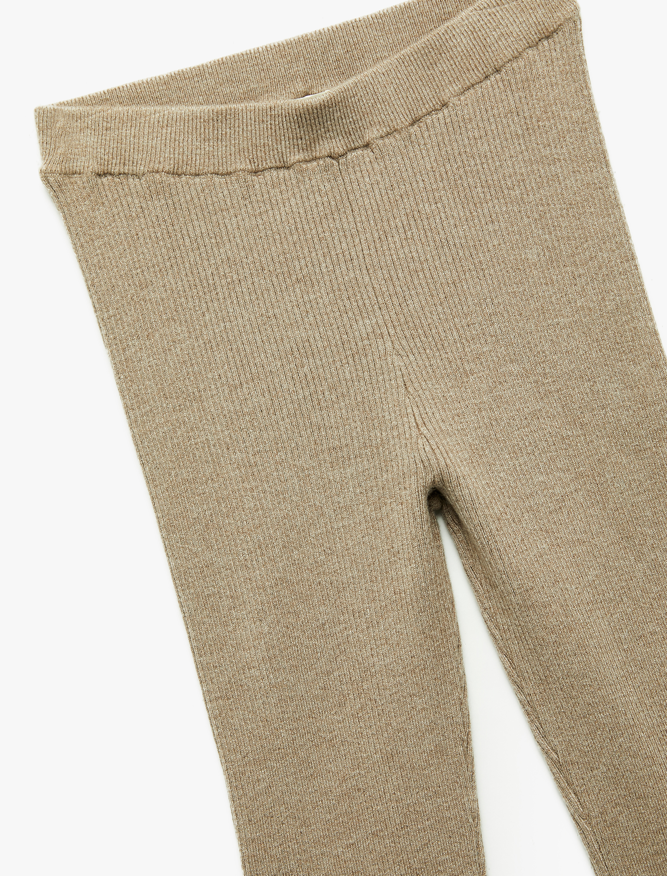  Kız Çocuk Viskon Karışımlı Dar Kalıp İspanyol Paça Triko Pantolon