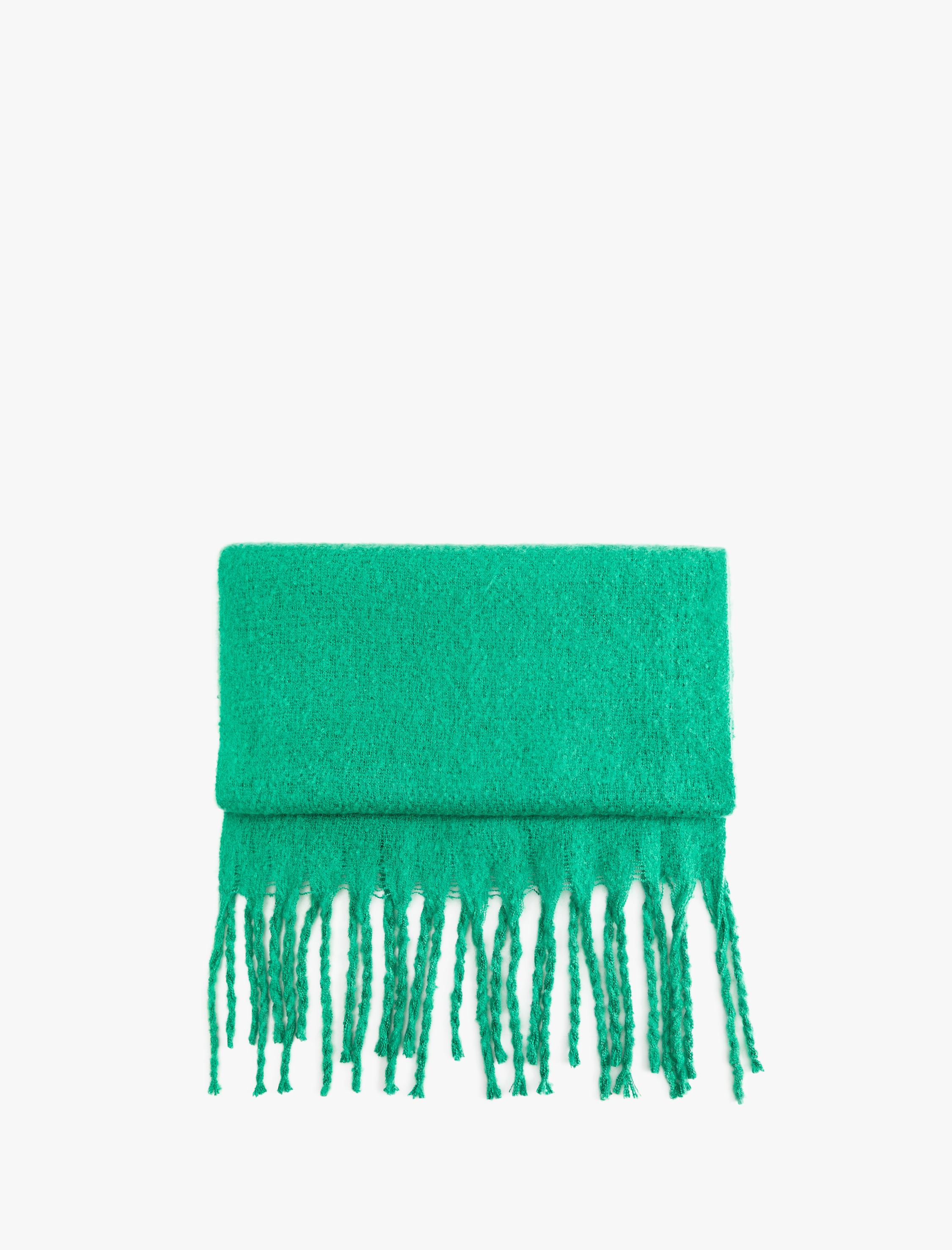  Kadın Yumuşak Dokulu Püsküllü Uzun Atkı