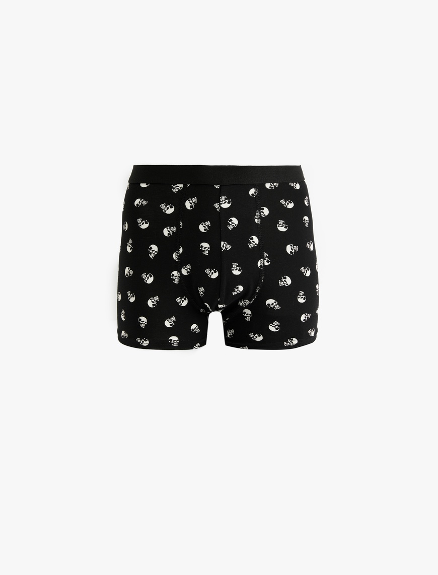   Pamuklu Kurukafa Desenli 3'lü Boxer Seti