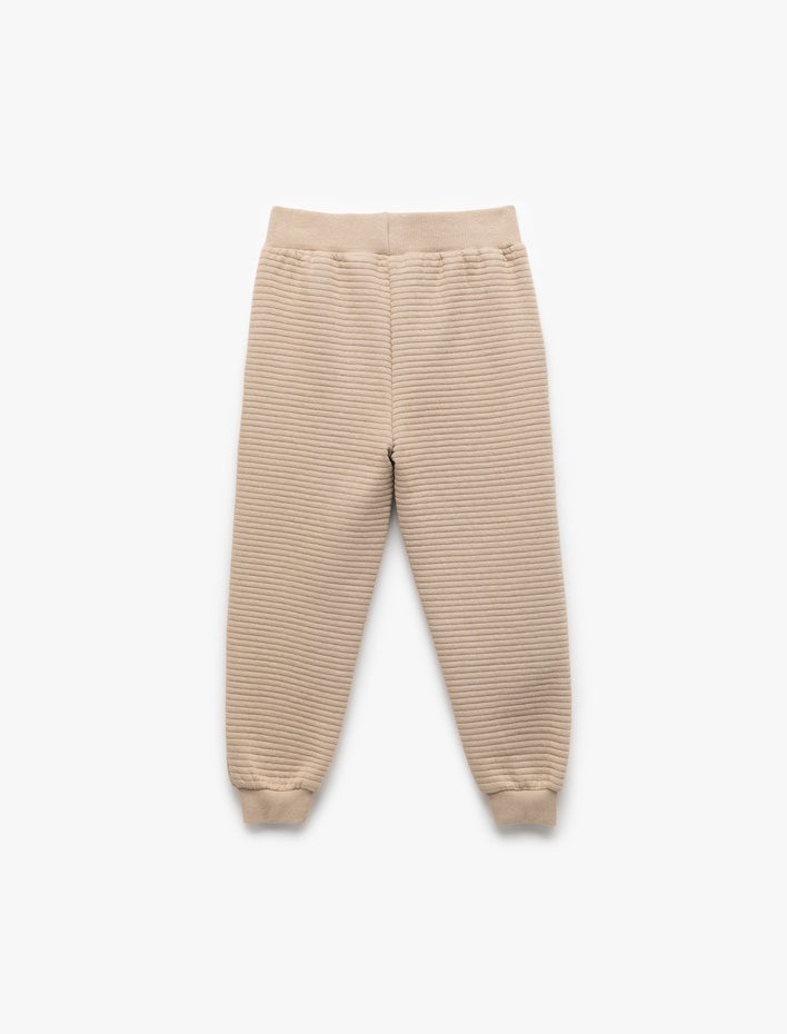 Erkek Bebek Pamuklu Beli Bağcıklı Basic Jogger Eşofman Altı